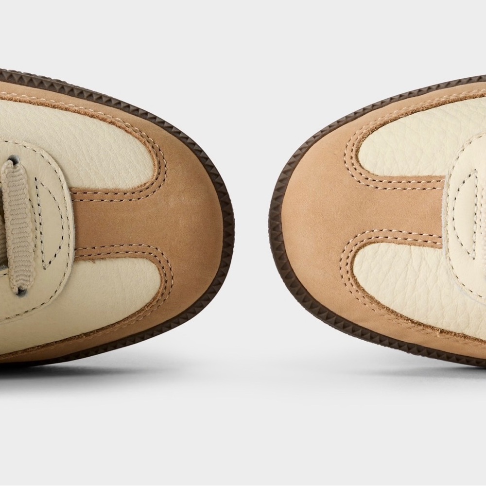 adidas Samba Sneakers in Cream and Brown - Picture 3 of 11